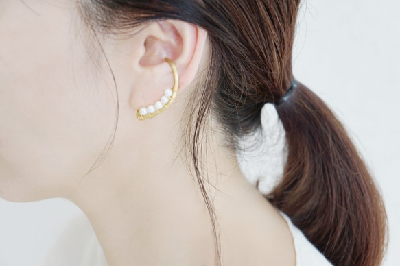 耳套“珍珠”黃銅 第2張的照片