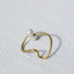 開口式耳環/耳夾「珍珠」2合1 第4張的照片