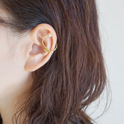 開口式耳環/耳夾「珍珠」2合1 第6張的照片