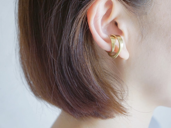 黃銅和不銹鋼材質的耳夾“扳手”，男女通用 第2張的照片