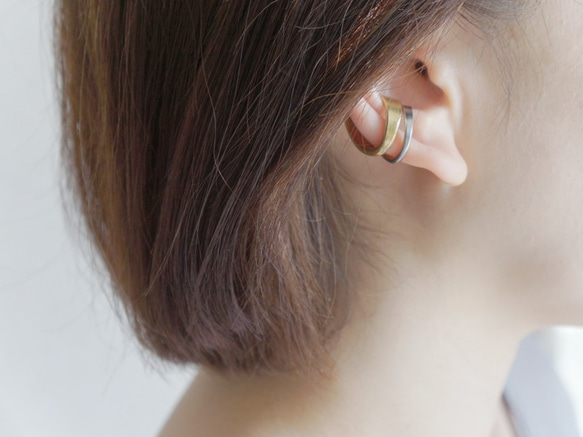 黃銅和不銹鋼材質的耳夾“扳手”，男女通用 第3張的照片