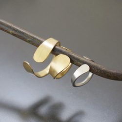 イヤーカフ「wrench」真鍮製・ステンレス製　ユニセックス　メンズ 7枚目の画像