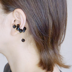 「solids.o」天然縟瑪瑙耳夾（選購左耳或右耳） 第3張的照片