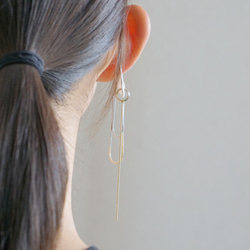 Lumber.s 耳夾，左右手通用，蛇形鏈，銀色 第5張的照片