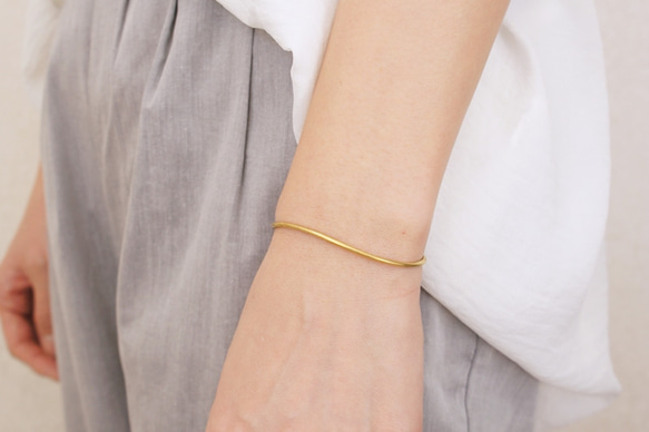 バングル「slender」【Ssize着用】ユニセックス　S/M/Lサイズ 1枚目の画像