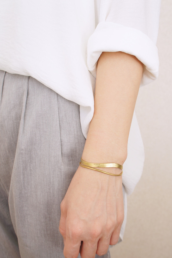 バングル「slender」【Ssize着用】ユニセックス　S/M/Lサイズ 6枚目の画像