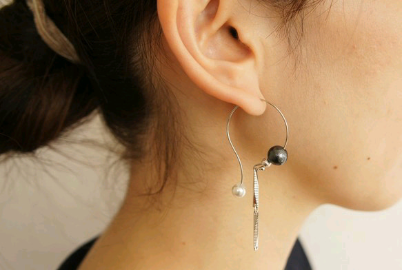 hoop　pierce?　【gray】 1枚目の画像