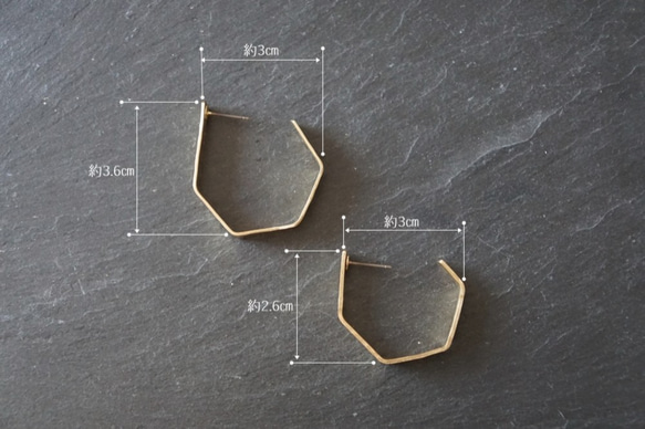 黃銅耳環“容器”Msize 第5張的照片