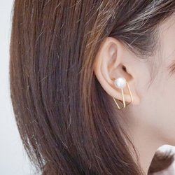 黃銅/單隻耳環：「Mutual」單隻耳環 第3張的照片