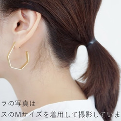 黃銅耳環“容器”*有S碼和M碼可選。 第3張的照片