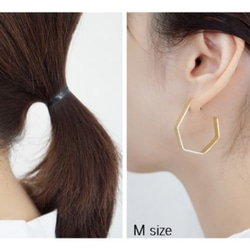 黃銅耳環“容器”*有S碼和M碼可選。 第4張的照片