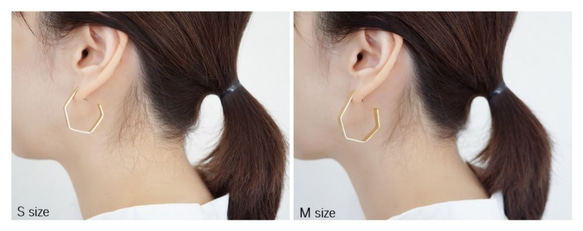 黃銅耳環“容器”*有S碼和M碼可選。 第4張的照片