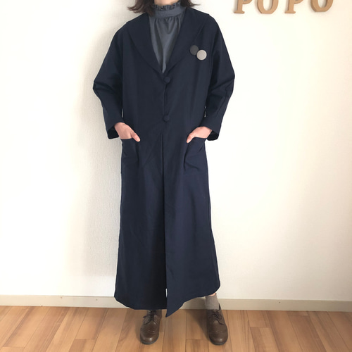 ブルーフォックス　セーラーカラーコート ジャケット 美品 セーラーカラーコート シンプル コート POPO 通販 10393943