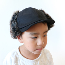 兒童毛飛行帽&lt;4色&gt;兒童帽子 第4張的照片