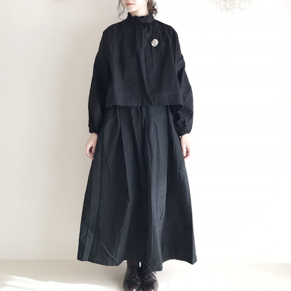 ギャザースカート　しわ加工