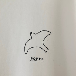 POPO 的 POPPO T 卹男女通用白色 第2張的照片