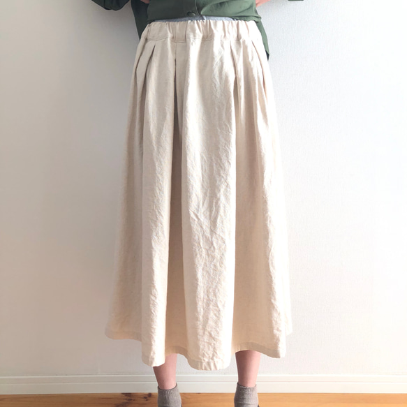 リネンタックギャザースカート　 6枚目の画像