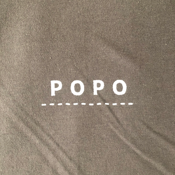 POPOロゴTシャツ　ユニセックス　モカ 3枚目の画像