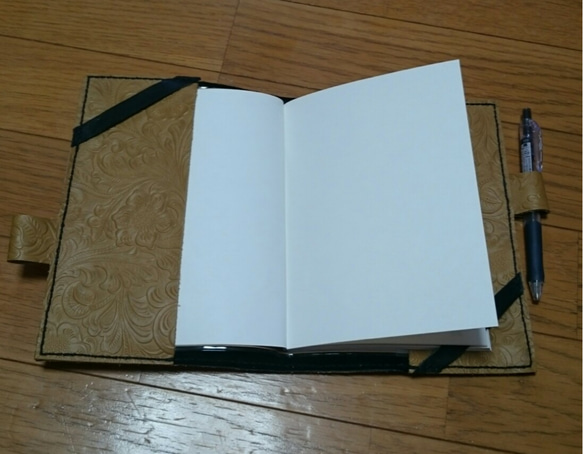 本革 シンプルデザイン B6 手帳カバー 5枚目の画像