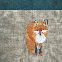 キツネの刺繍サコッシュバッグ 9枚目の画像