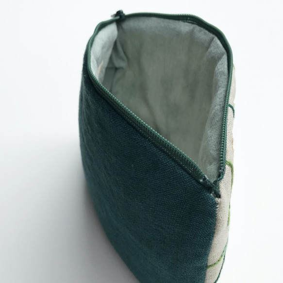 小鳥の森の刺繍ポーチ 5枚目の画像