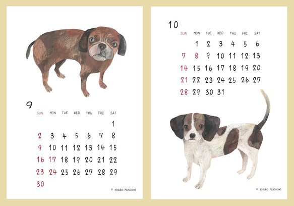 2018年「卓上犬カレンダー」 6枚目の画像