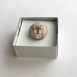 柴犬の刺繍ブローチ 5枚目の画像
