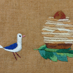 モンブランと小鳥の刺繍バッグ 5枚目の画像