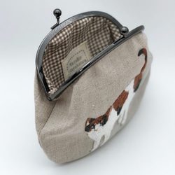 三毛猫の刺繍がまぐち 3枚目の画像