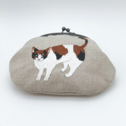 三毛猫の刺繍がまぐち 10枚目の画像