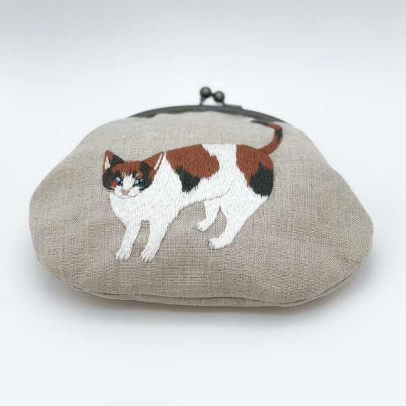 三毛猫の刺繍がまぐち 10枚目の画像