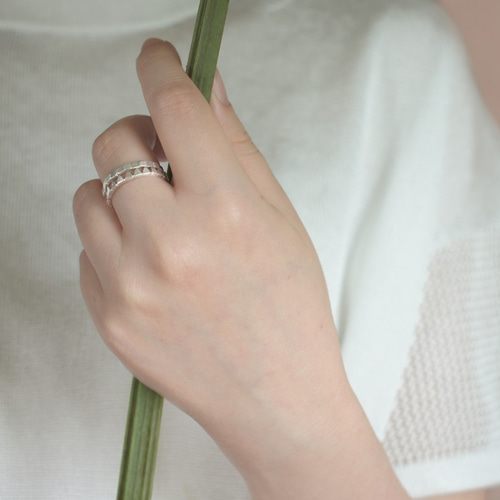 Cartier シルバーリング 幾何学デザイン