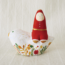 ○ご予約承り中○creema限定 クリスマスの飾り張り子〜サンタとバード 5枚目の画像
