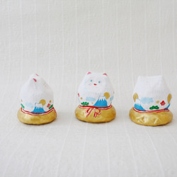 正月飾り〜富士山柄動物の張り子 4枚目の画像
