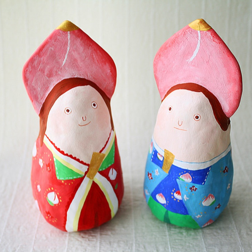 creema限定 ラスト1点！桃の節句に！雛人形張り子完成！ その他