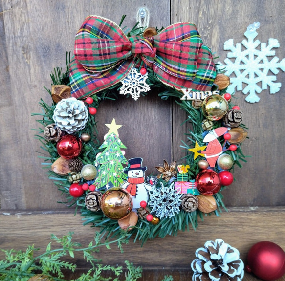 クリスマスリース クリスマスイブのメルヘンなリース リース miyu60
