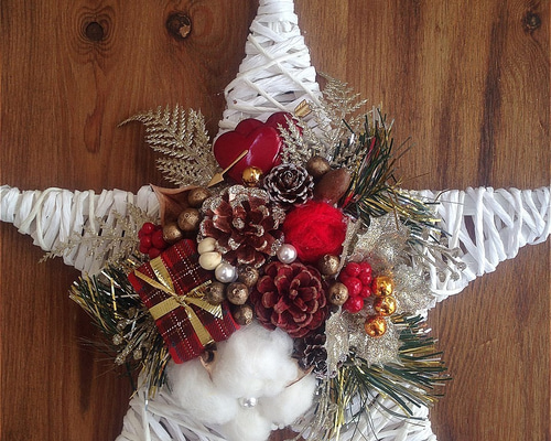 クリスマス 星型リースC リース miyu60 通販 6399206｜Creema(クリーマ