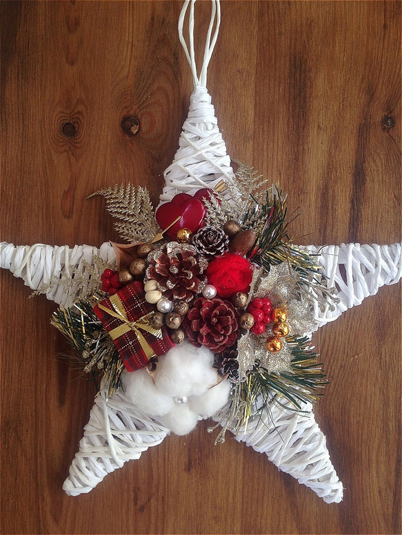 クリスマス 星型リースC リース miyu60 通販 6399206｜Creema(クリーマ)