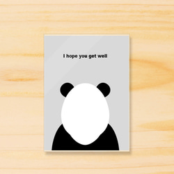 北欧風★パンダさんお薬手帳カバー 2枚目の画像