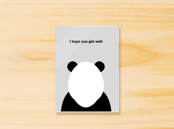 北欧風★パンダさんお薬手帳カバー 2枚目の画像