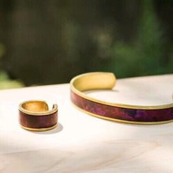 [革の水彩画 : 紅紫] Brass Ring 4枚目の画像