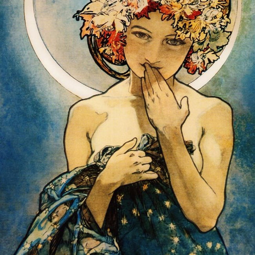 【保証書付き】Alphonse Mucha アルフォンス・ミュシャ「宵の明星」 保証書付き】Alphonse Mucha アルフォンス・ミュシャ「宵の明星