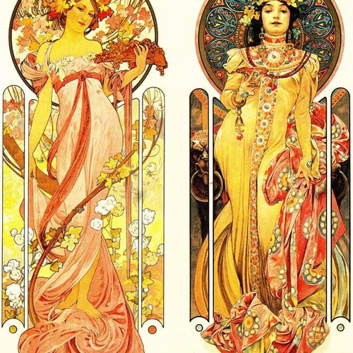 アルフォンス・ミュシャ ポストカード Moet & Chandon (1899 アルフォンス・ミュシャ ポストカード Moet & Chandon (1899