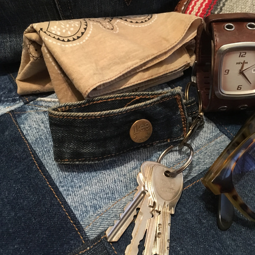 デニムリメイクキーチャーム キーリング ストラップ levis キーリング
