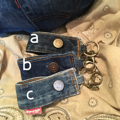 デニムリメイクキーチャーム キーリング ストラップ levis キーリング