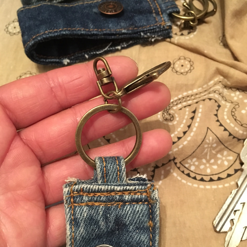 デニムリメイクキーチャーム キーリング ストラップ levis キーリング