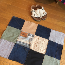 デニムラグ デニムリメイク ハンドメイド 玄関マット カフェ