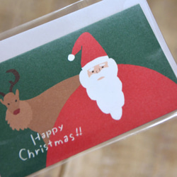 ミニグリーティングカード＆ラッピングシール［Happy Christmas］ 1枚目の画像