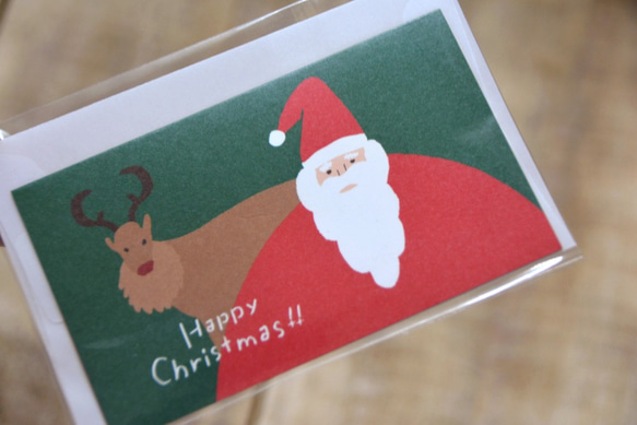 ミニグリーティングカード＆ラッピングシール［Happy Christmas］ 1枚目の画像