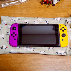 Nintendo Switch持ち運び用ポーチ・シマエナガ大 3枚目の画像